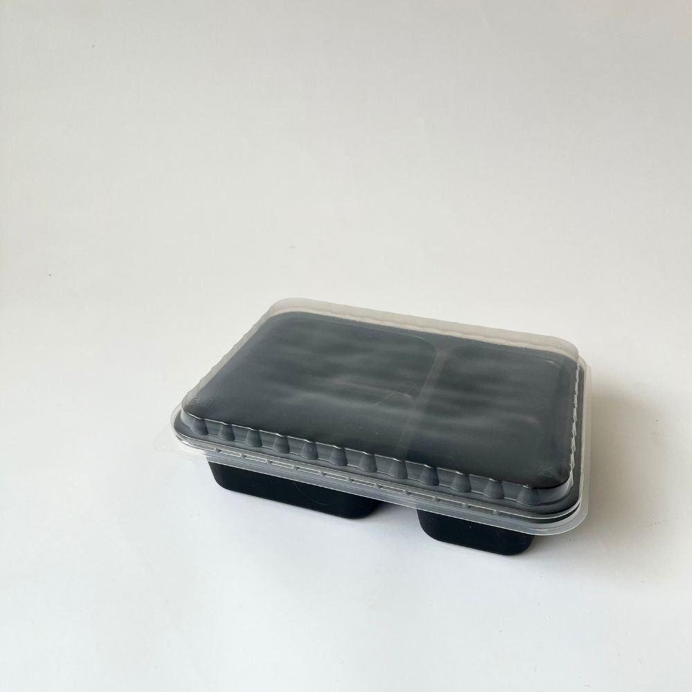 2-osainen muovinen lounasrasia (PP), 125 kpl / laatikko