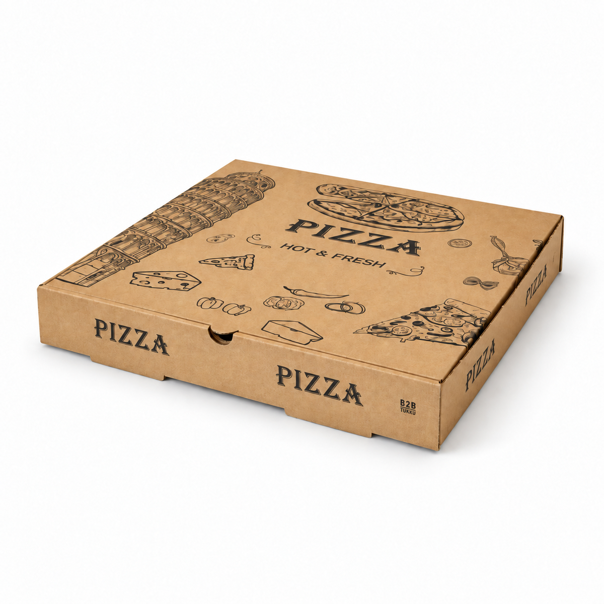 Hot & Fresh USA pizza box 32 × 32 × 5 cm, 100 pcs