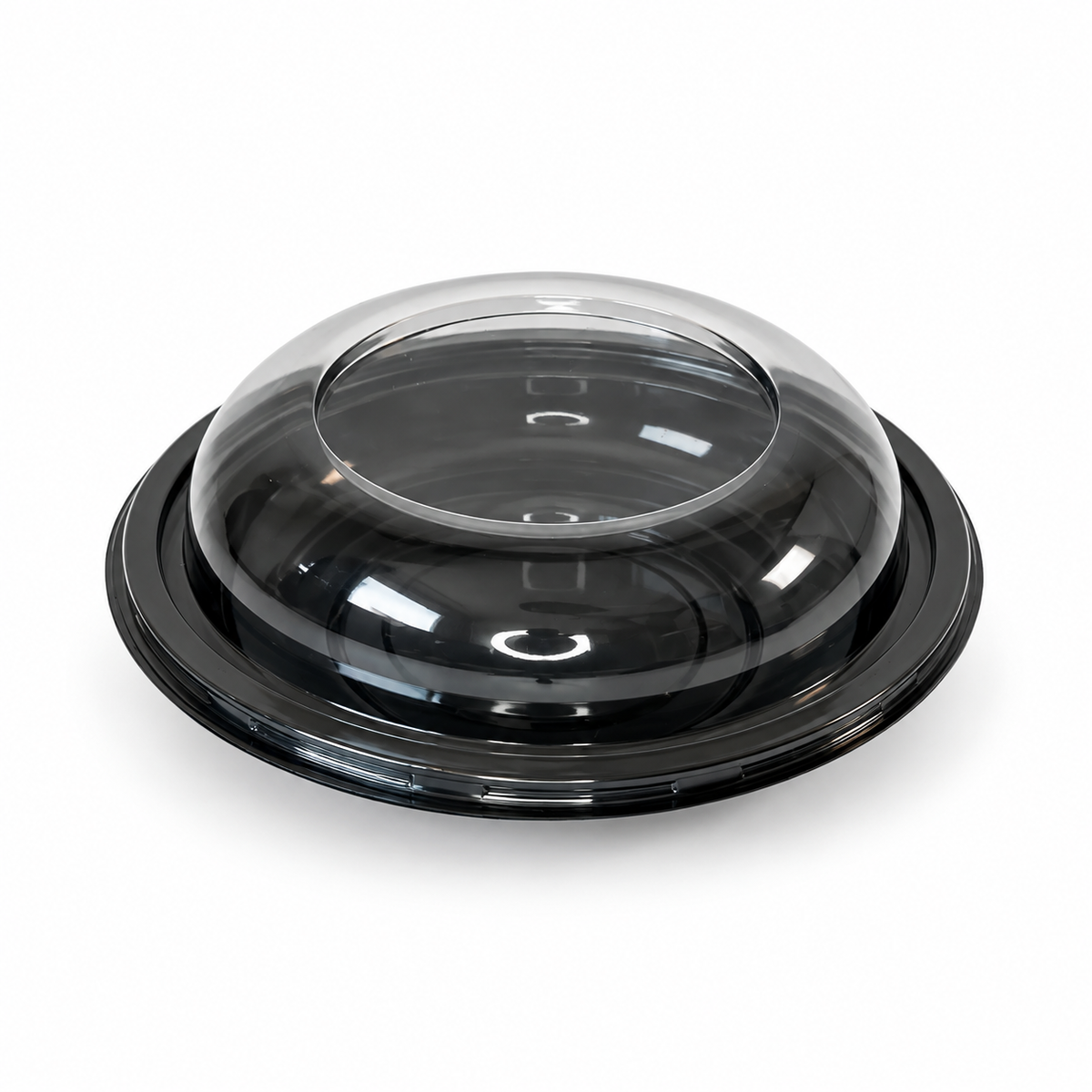 Black plastic salad container set 750 ml, 100 pcs / box