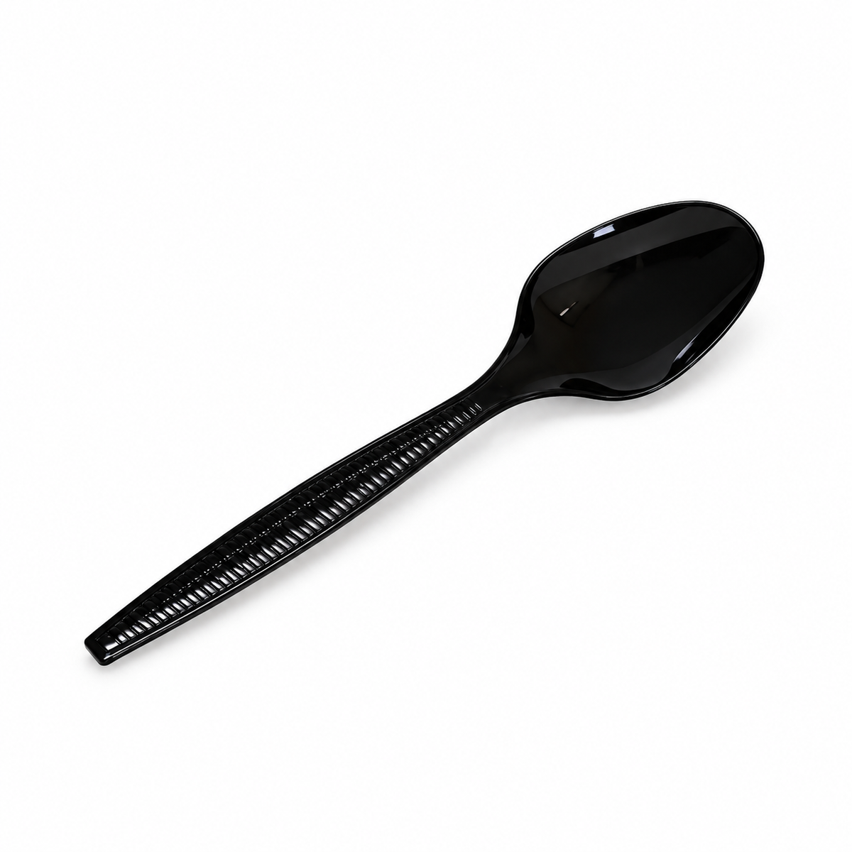 Rigid plastic spoon, black, 1000 pcs