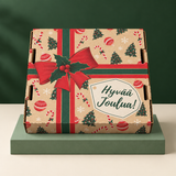 🎄 Jouluteemainen pizzalaatikko – 2 osainen FIN-malli - 45 ltk - 1ltk/100 kpl — Tuotekuva 5
