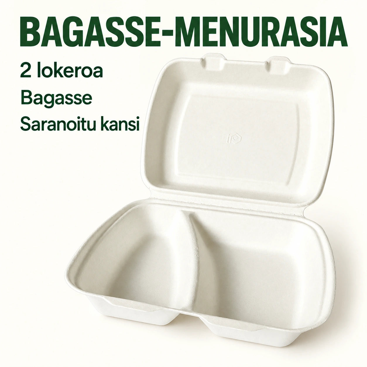 Qutiya xwarinê ya bagasse, 2-beşî, 100 perçe — Wêneya hilberê 5