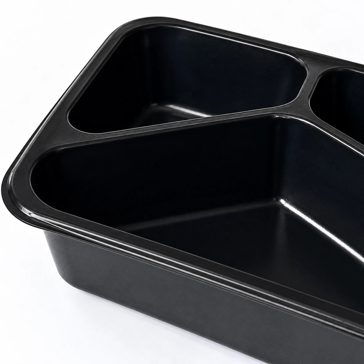 3 bölmeli plastik yemek kabı (PP), 125 adet / koli — Ürün görseli 3